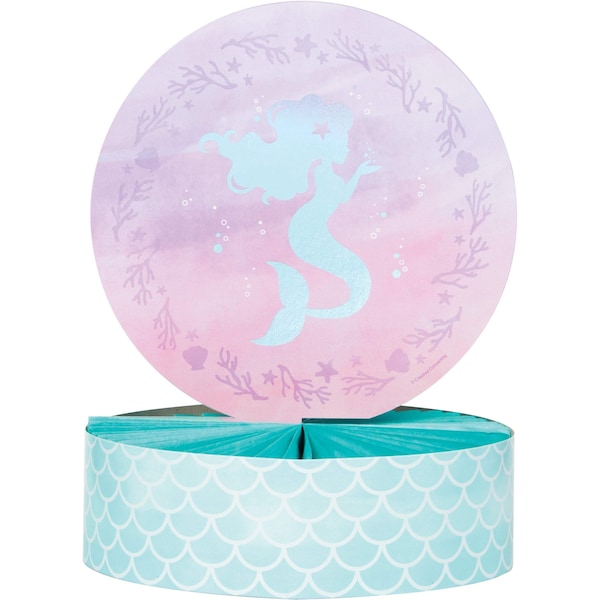 Creative Converting Iridescent Mermaid Party Centerpiece, 9"x12", 6PK 336710 - main